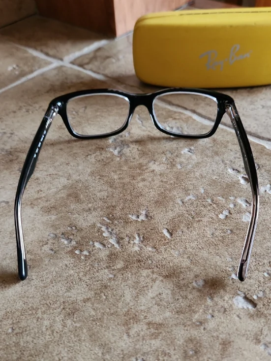 Ray-Ban Youth Black Frame Eyeglasses with Yellow Hard Case - Picture 6 of 16